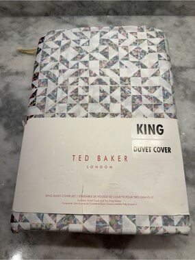 Ted Baker London King Duvet Cover Set Designer Cotton Luxury Print